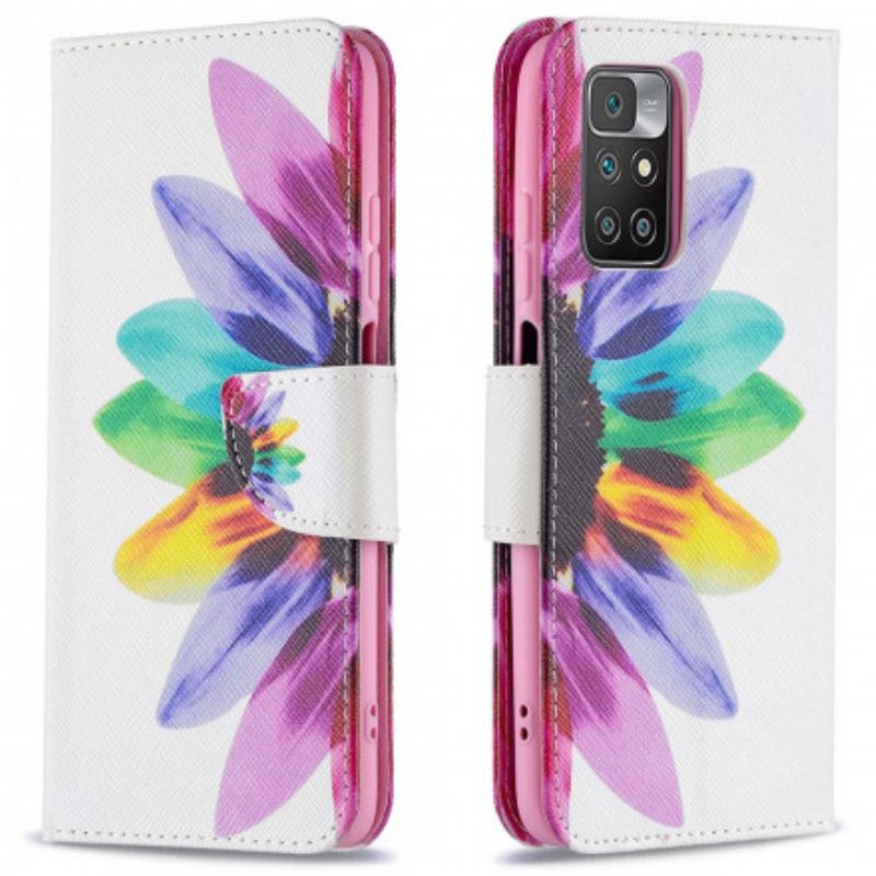 Housse Xiaomi Redmi 10 Fleur Aquarelle