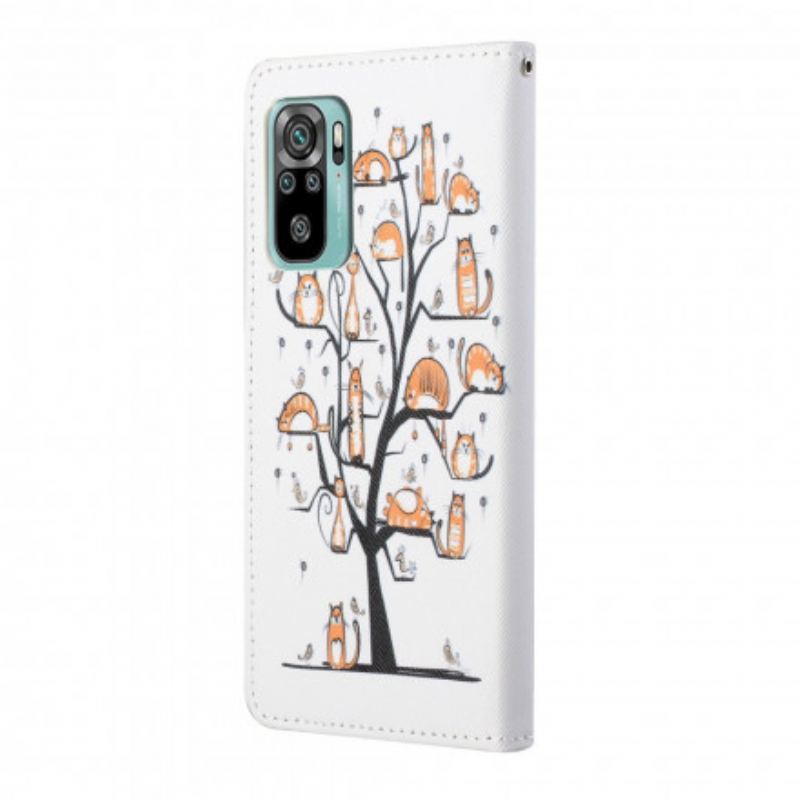 Housse Xiaomi Redmi 10 Funky Cats à Lanière