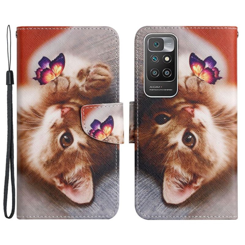 Housse Xiaomi Redmi 10 Mon Chaton et Papillon