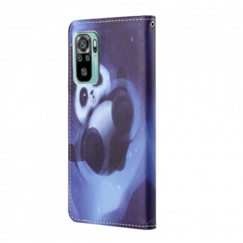 Housse Xiaomi Redmi 10 Panda Space à Lanière