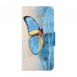 Housse Xiaomi Redmi 10 Papillon Bleu et Jaune