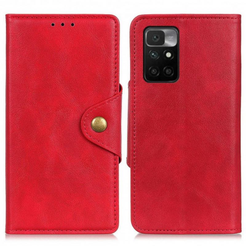 Housse Xiaomi Redmi 10 Simili Cuir Bouton