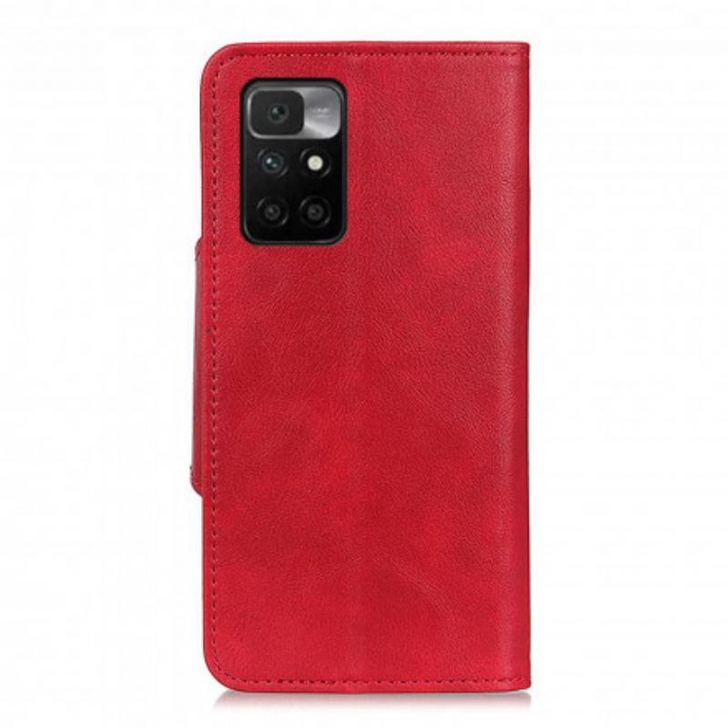 Housse Xiaomi Redmi 10 Simili Cuir Bouton