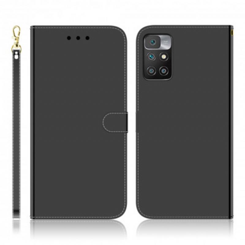 Housse Xiaomi Redmi 10 Simili Cuir Couverture Miroir