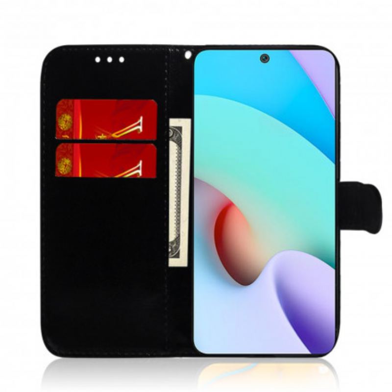 Housse Xiaomi Redmi 10 Simili Cuir Couverture Miroir