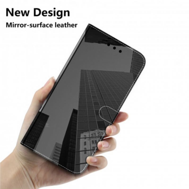 Housse Xiaomi Redmi 10 Simili Cuir Couverture Miroir