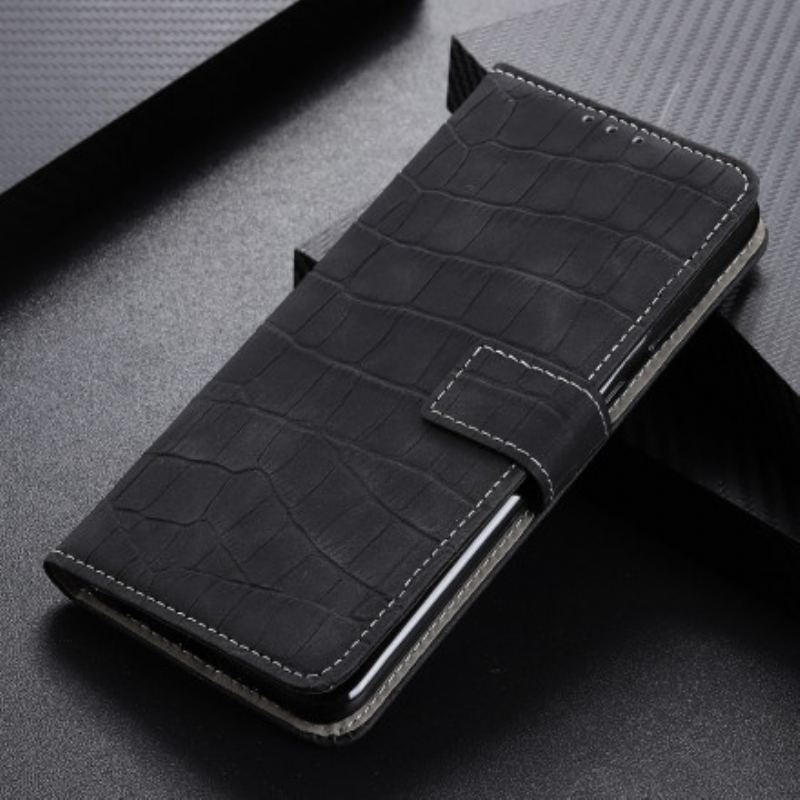 Housse Xiaomi Redmi 10 Style Peau de Crocodile Vintage