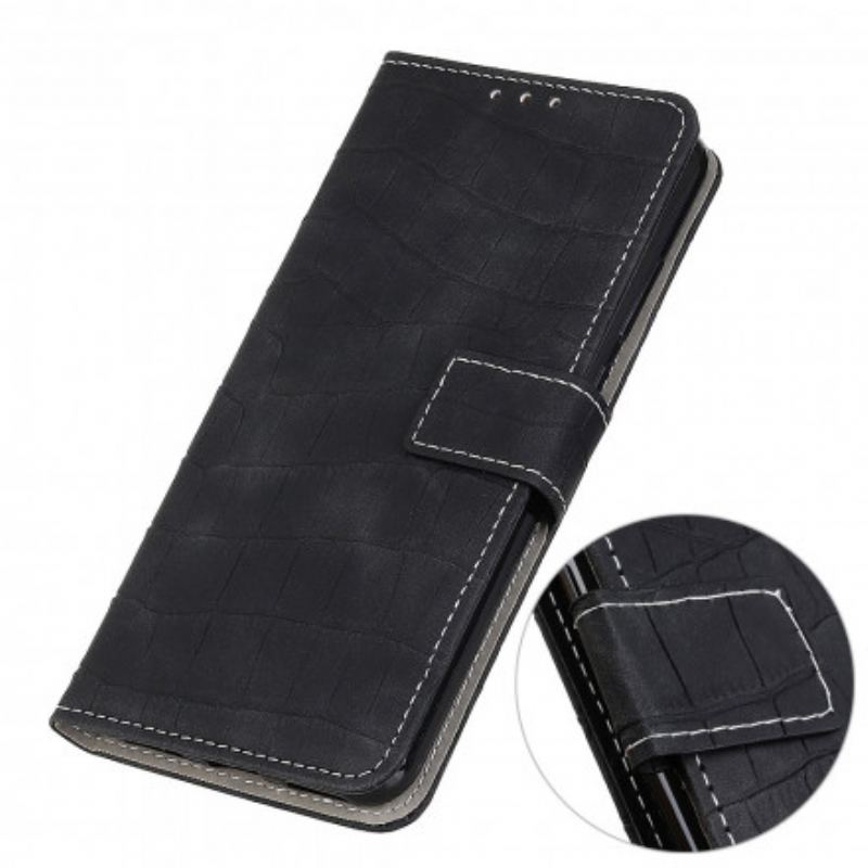 Housse Xiaomi Redmi 10 Style Peau de Crocodile Vintage