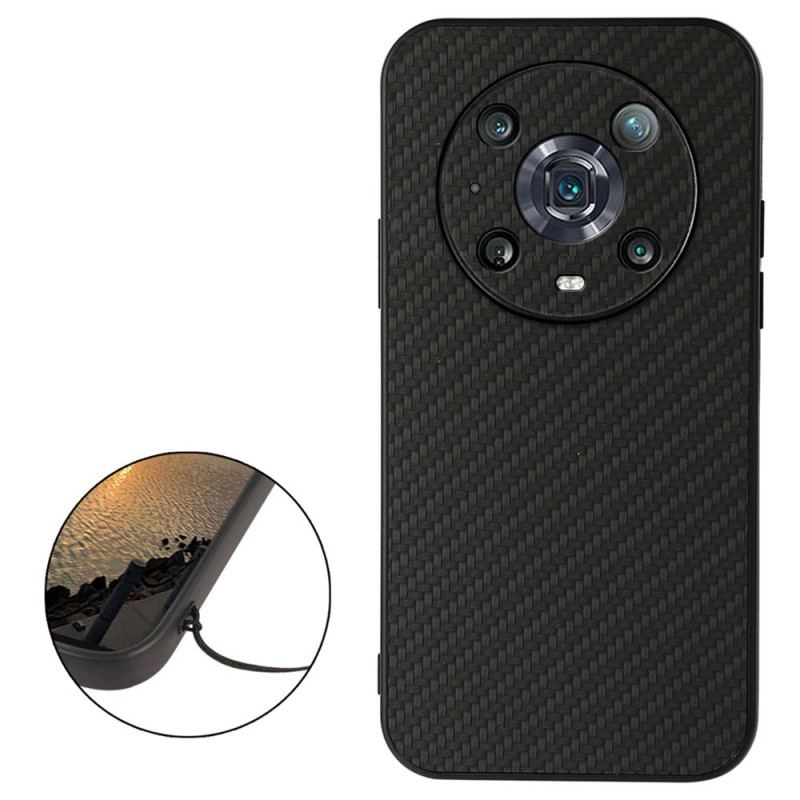 Coque Honor Magic 4 Pro Texture Fibre Carbone