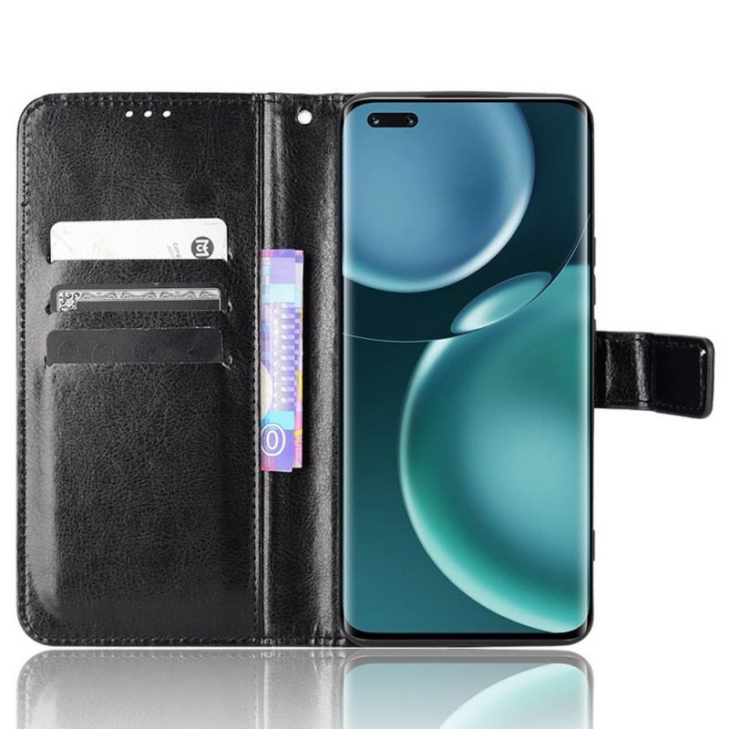 Housse Honor Magic 4 Pro Simili Cuir Flashy à Lanière