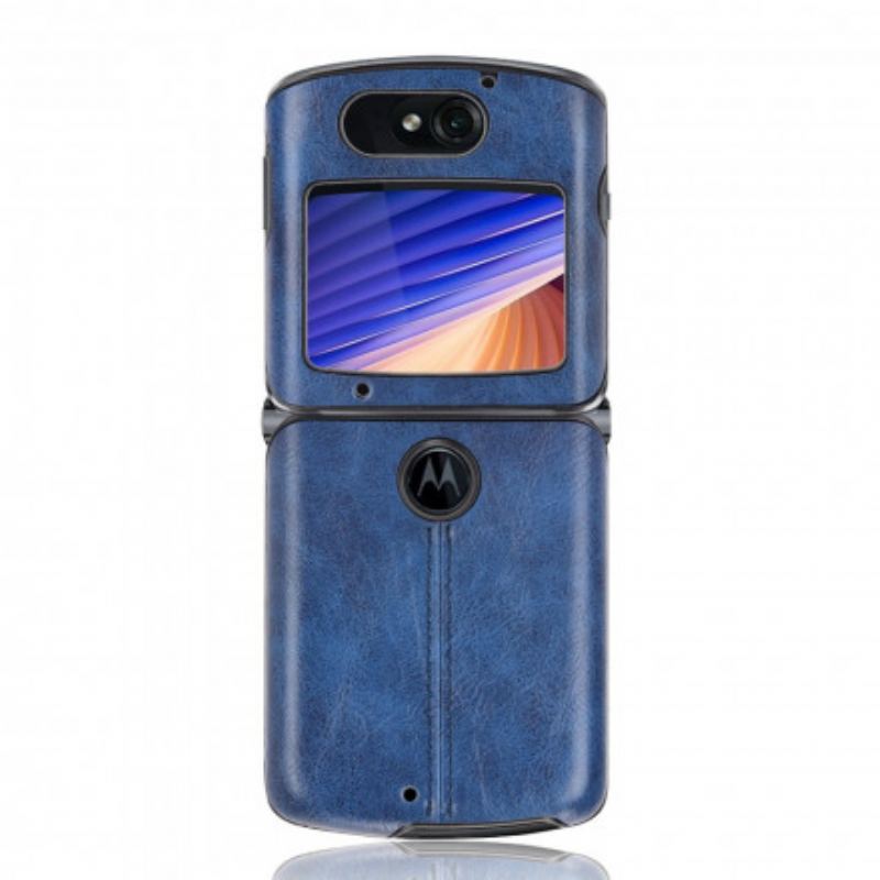 Coque Motorola Razr 5G Simili Cuir Coutures