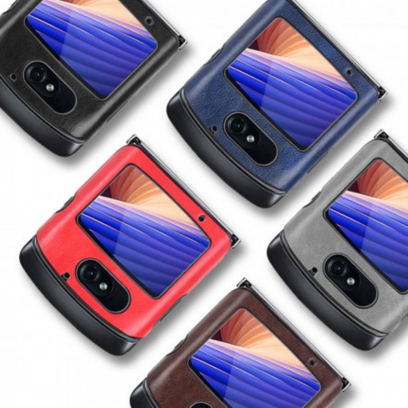 Coque Motorola Razr 5G Simili Cuir Litchi