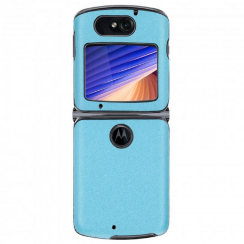 Coque Motorola Razr 5G Simili Cuir Sablé