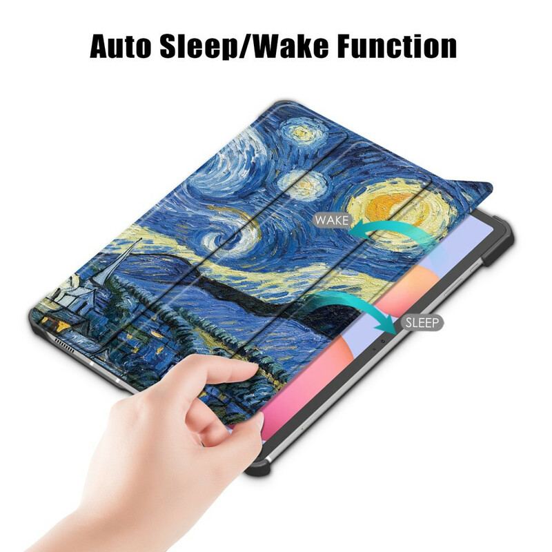 Smart Case Samsung Galaxy Tab S7 FE Renforcée Van Gogh