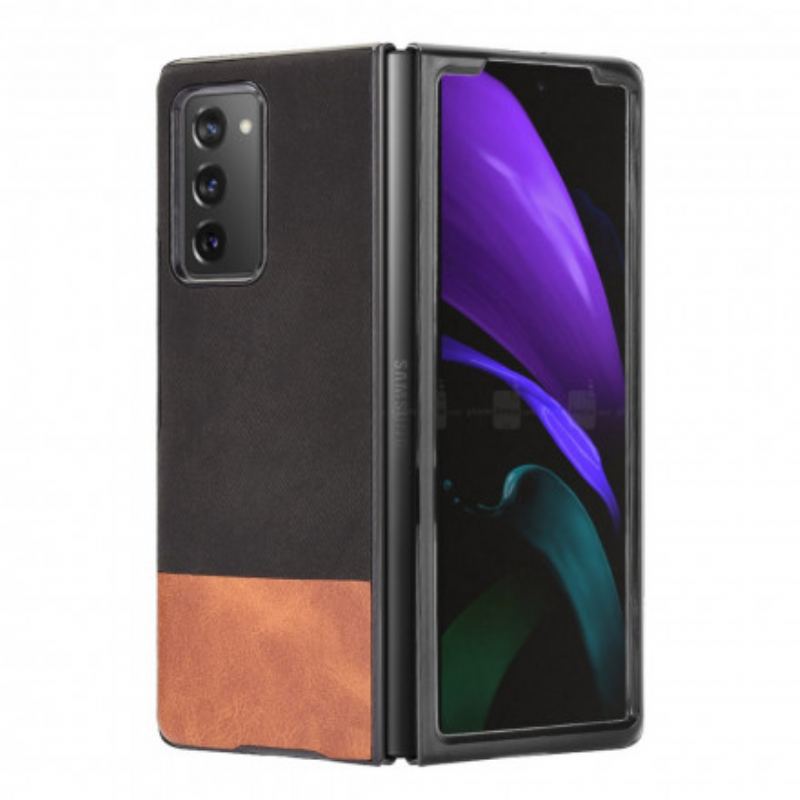 Coque Samsung Galaxy Z Fold2 Simili Cuir Bicolore