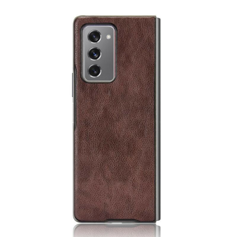 Coque Samsung Galaxy Z Fold2 Simili Cuir Litchi