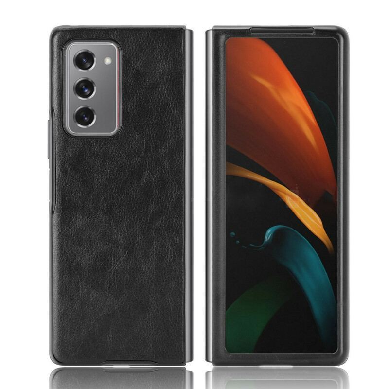 Coque Samsung Galaxy Z Fold2 Simili Cuir Litchi