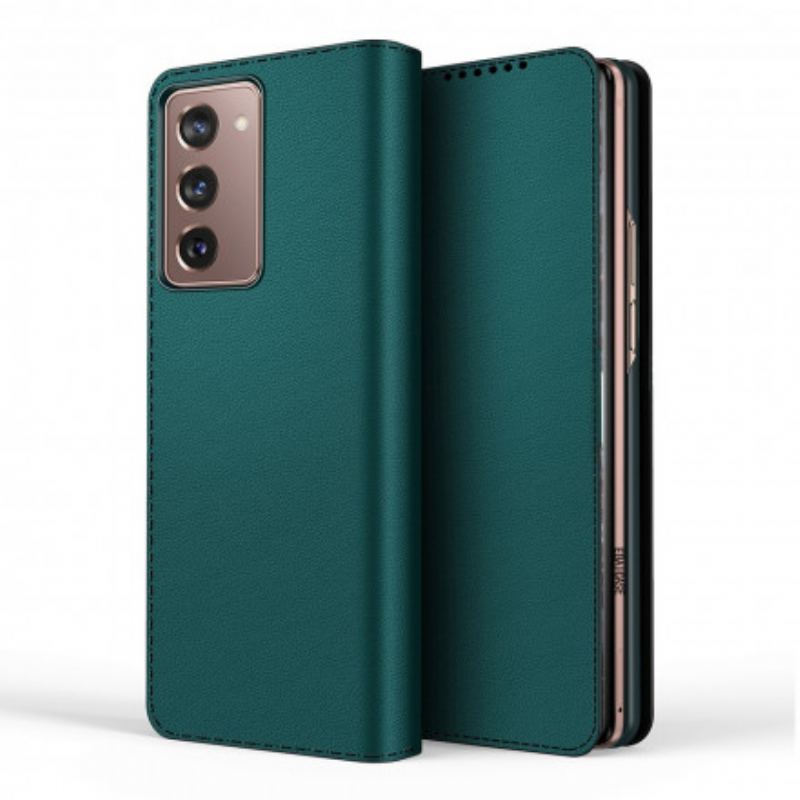 Flip Cover Samsung Galaxy Z Fold2 Cuir Véritable