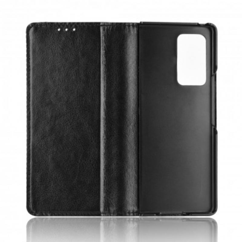 Flip Cover Samsung Galaxy Z Fold2 Effet Cuir Stylisé