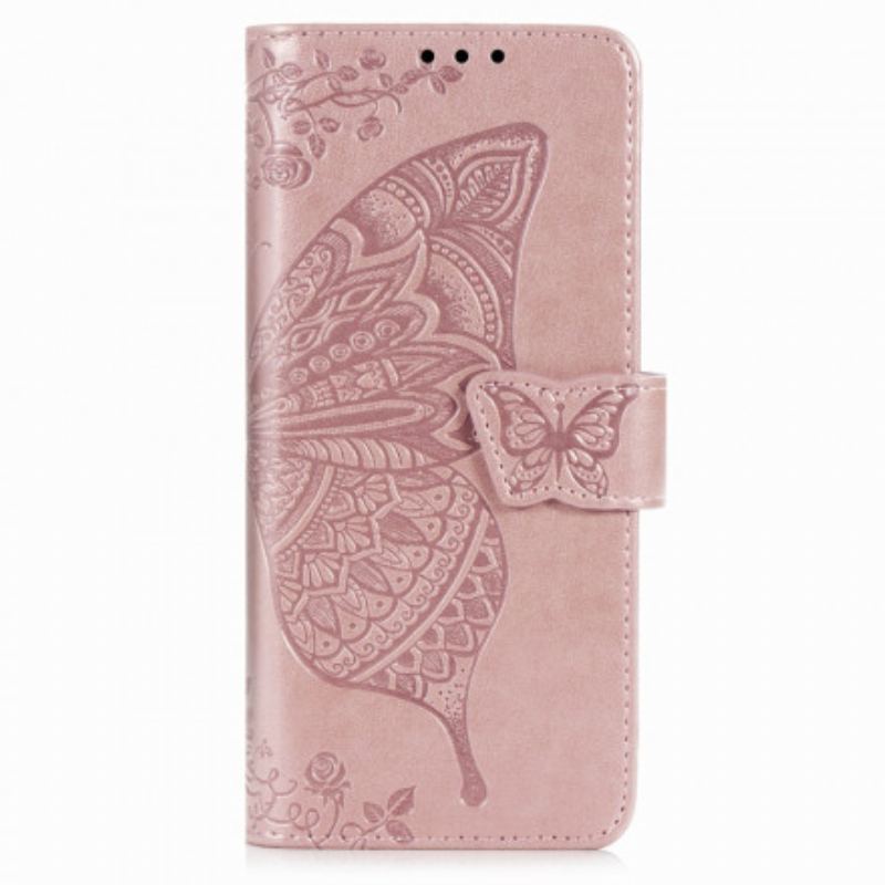 Housse Samsung Galaxy Z Fold2 Papillon Design avec Lanière