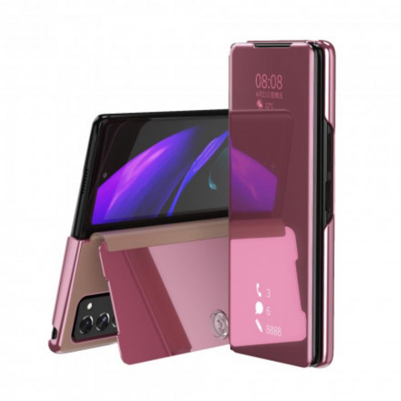 View Cover Samsung Galaxy Z Fold2 Multi-Fonctionnelle Effet Miroir