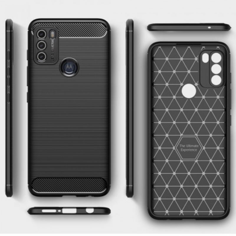 Coque Moto G50 Fibre Carbone Brossée