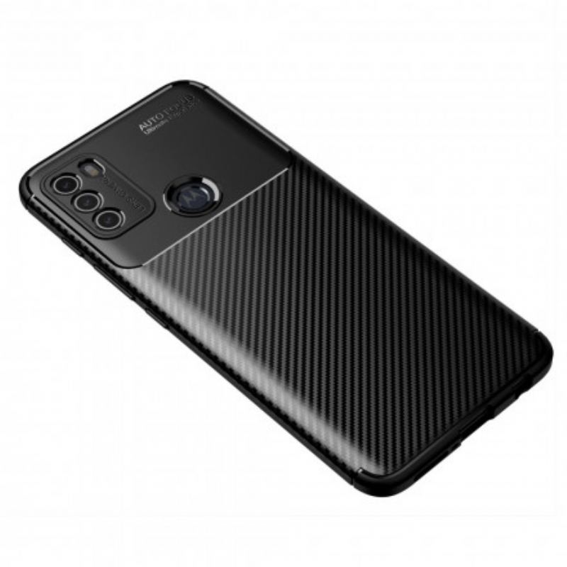 Coque Moto G50 Flexible Texture Fibre Carbone