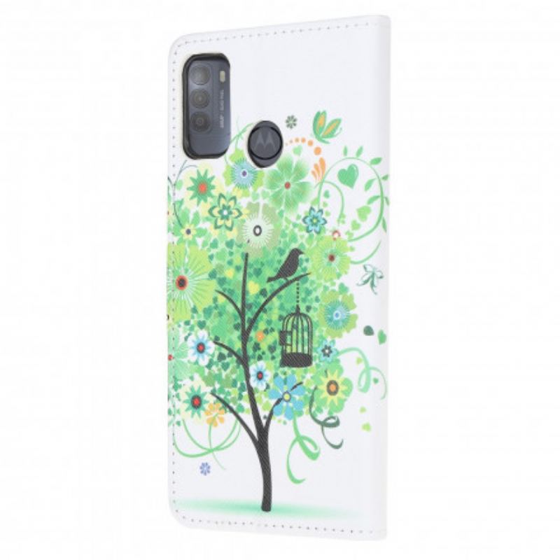 Housse Moto G50 Arbre Fleuri