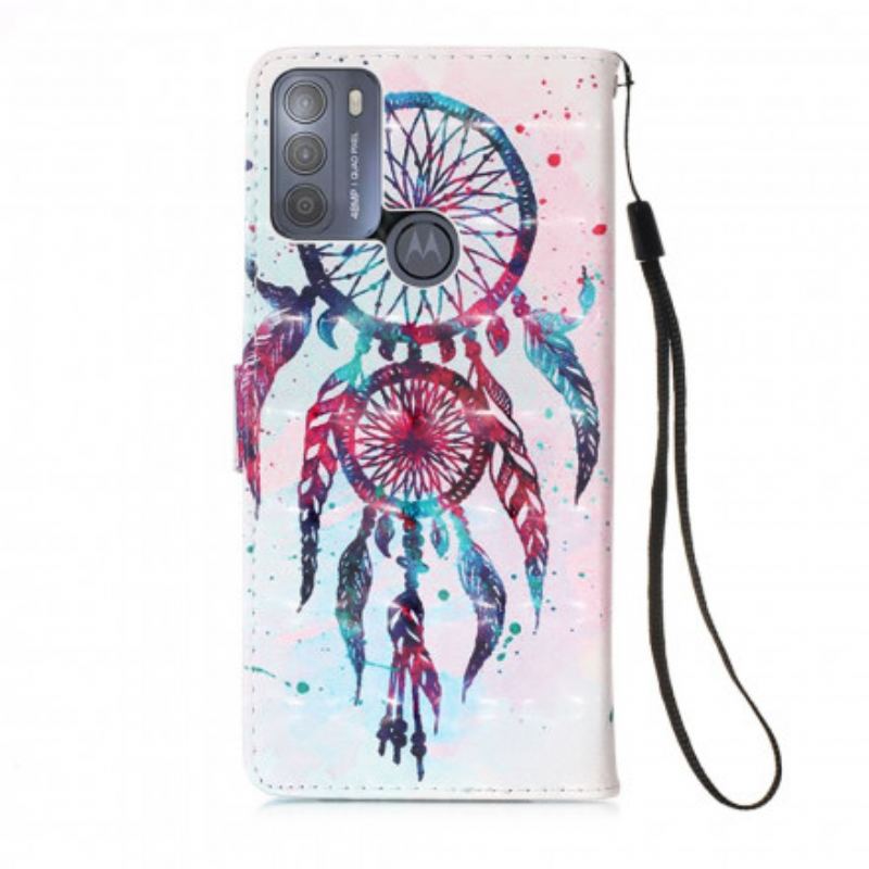 Housse Moto G50 Attrape Rêves Aquarelle