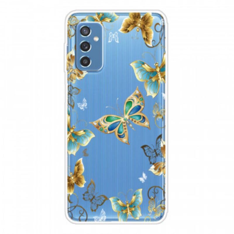 Coque Samsung Galaxy M52 5G Chaine de Papillons