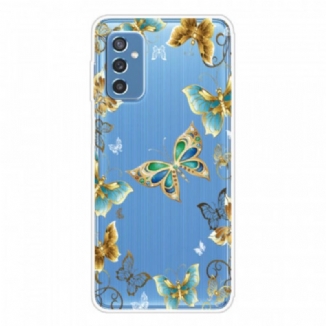 Coque Samsung Galaxy M52 5G Chaine de Papillons