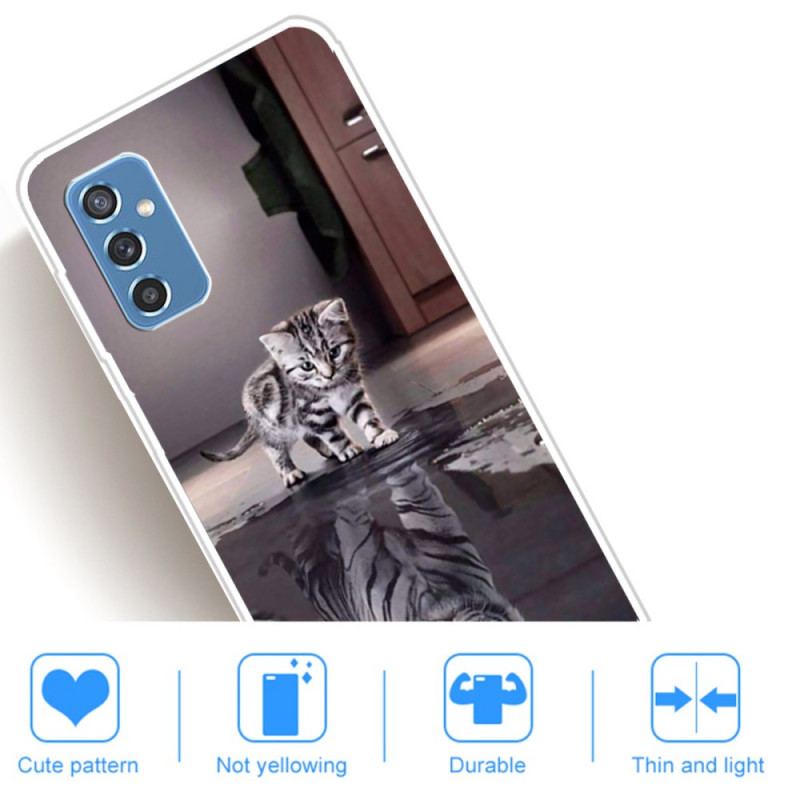 Coque Samsung Galaxy M52 5G Chaton rêveur