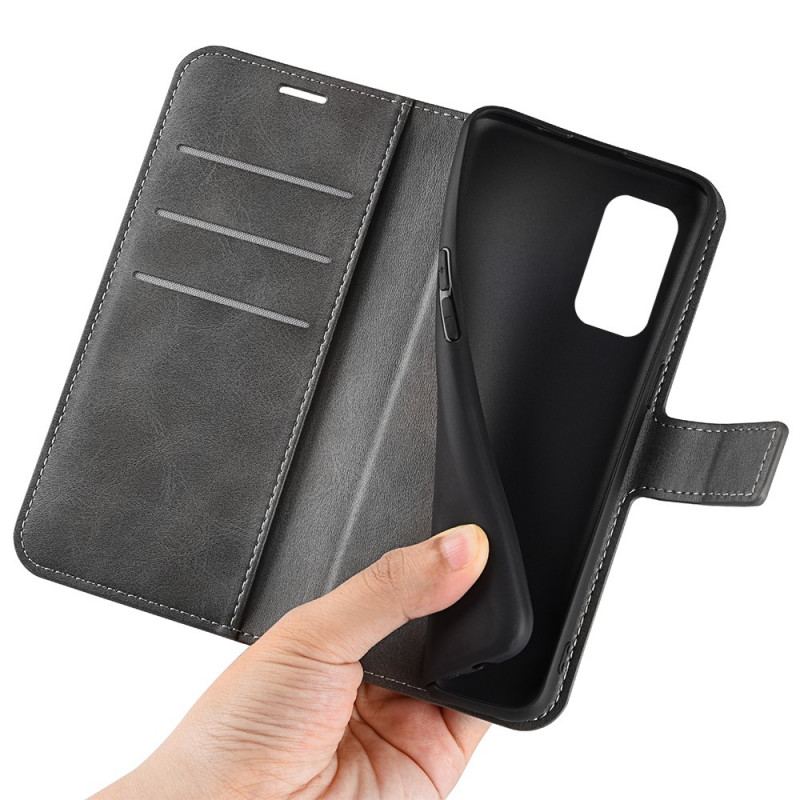 Flip Cover Samsung Galaxy M52 5G Cuir Élégant