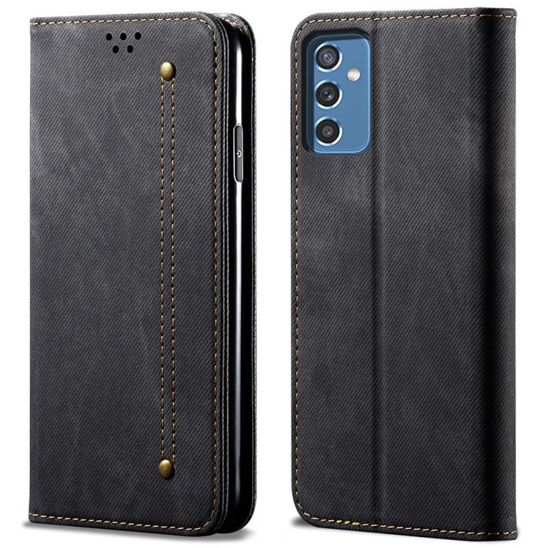 Flip Cover Samsung Galaxy M52 5G Tissu Jeans