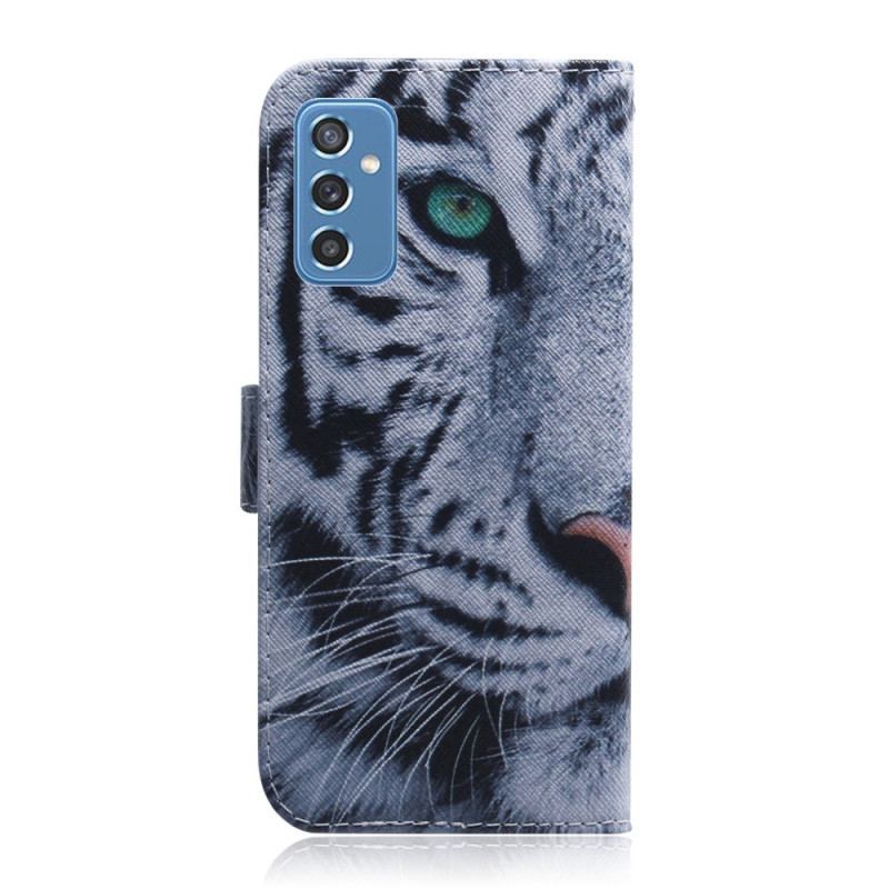 Housse Samsung Galaxy M52 5G Tigre Blanc