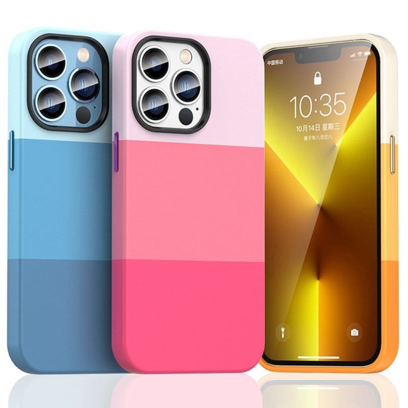 Coque iPhone 14 Bandes Colorées