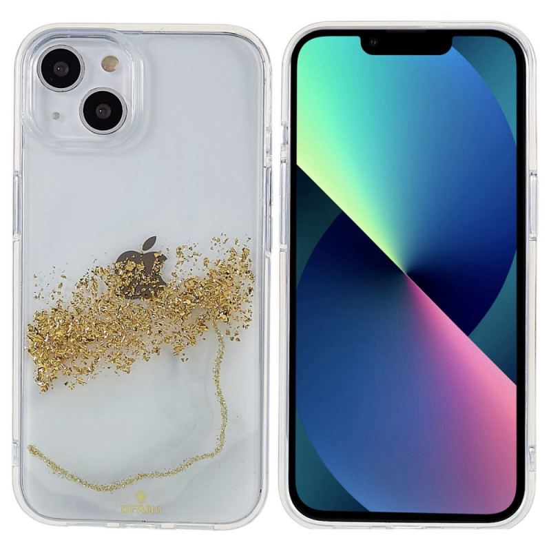 Coque iPhone 14 Paillettes Art