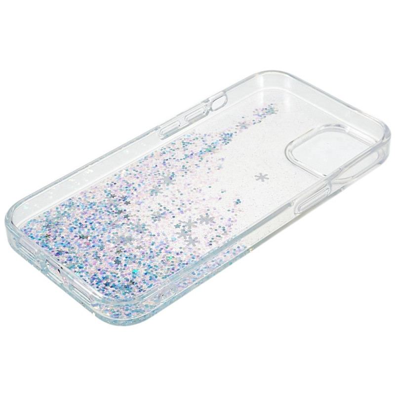 Coque iPhone 14 Paillettes Flocons