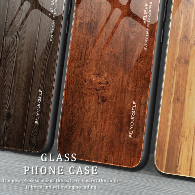 Coque iPhone 14 Verre Trempé Design Bois