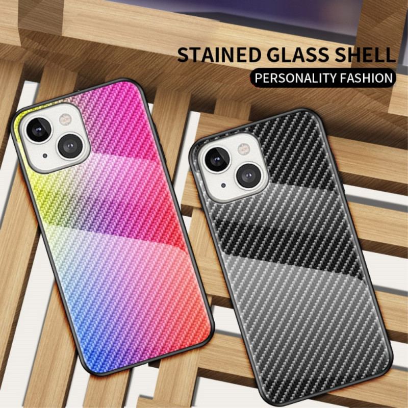 Coque iPhone 14 Verre Trempé Fibre Carbone