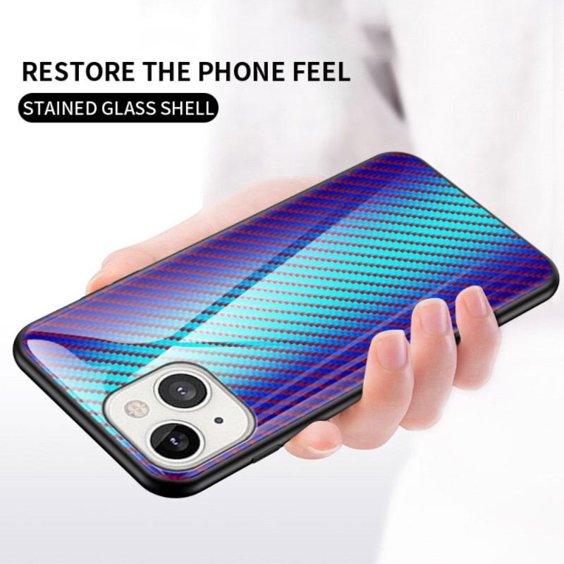 Coque iPhone 14 Verre Trempé Fibre Carbone