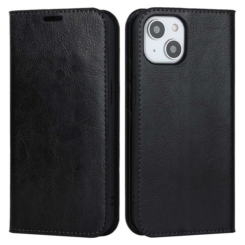 Flip Cover iPhone 14 Cuir Véritable