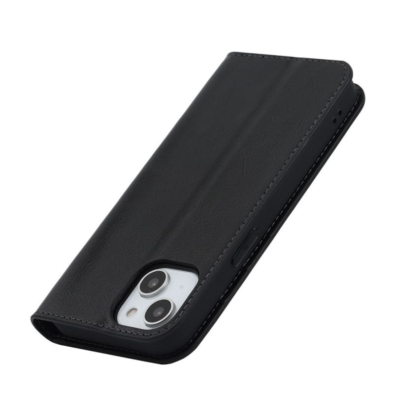 Flip Cover iPhone 14 Cuir Véritable