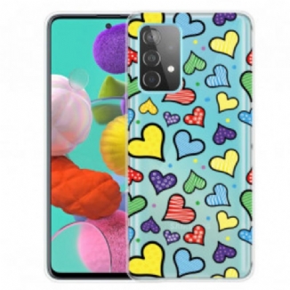 Coque Samsung Galaxy A32 5G Coeurs Multicolores