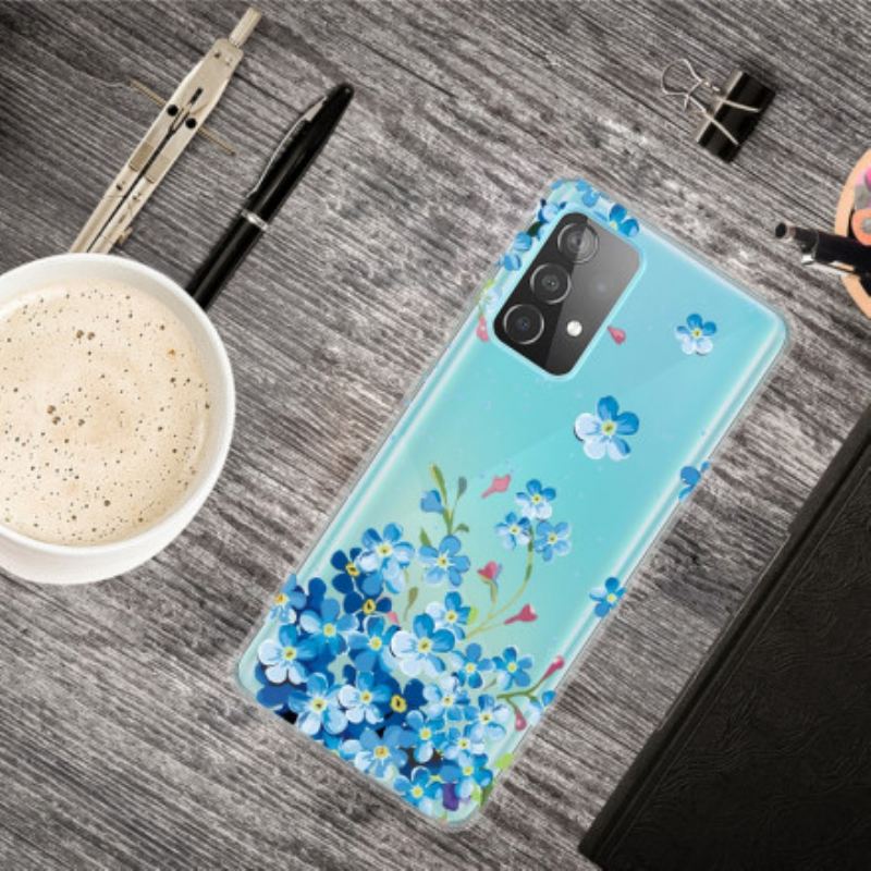 Coque Samsung Galaxy A32 5G Fleurs Bleues