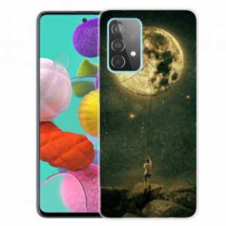 Coque Samsung Galaxy A32 5G Flexible Homme à la Lune