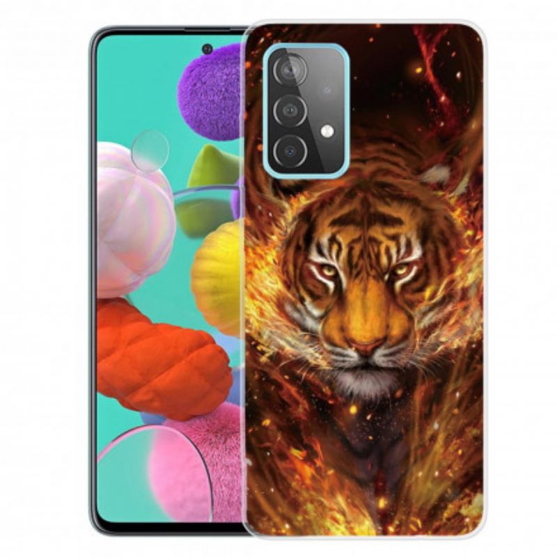 Coque Samsung Galaxy A32 5G Flexible Tigre