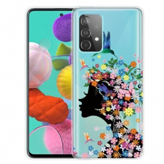 Coque Samsung Galaxy A32 5G Jolie Tête Fleurie