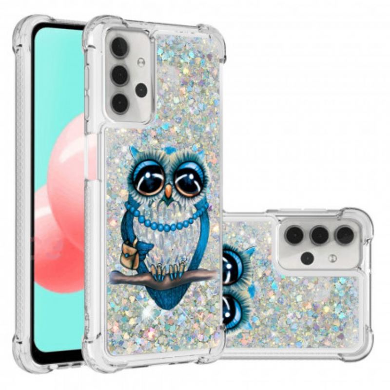 Coque Samsung Galaxy A32 5G Miss Hibou Paillettes