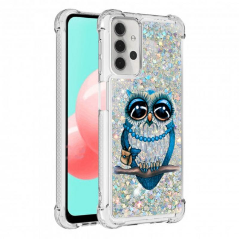 Coque Samsung Galaxy A32 5G Miss Hibou Paillettes